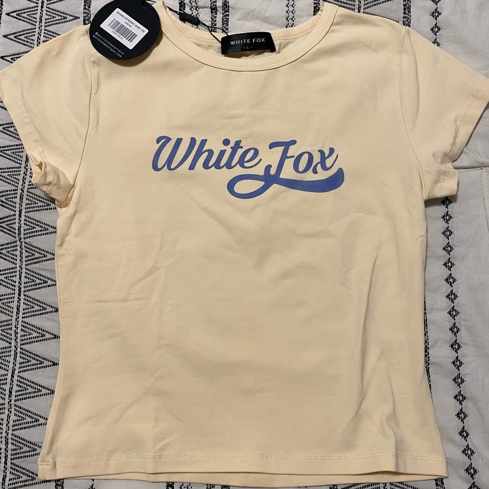 White fox baby tee